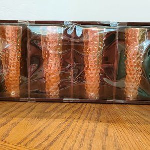Hammered Copper Double Wall Tumblers Set Of Four 20oz.